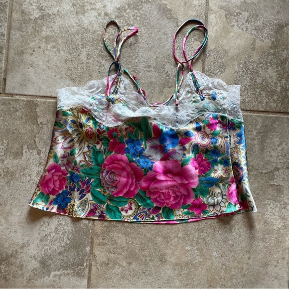 Vintage 90s Victorias Secret Lingerie Teddy Set Size M Gold Label Floral 2 Piece - Picture 6 of 7